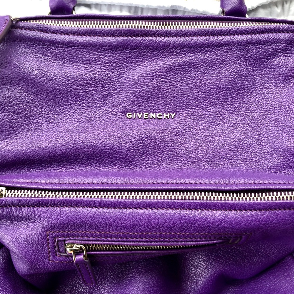 Givenchy Medium Purple Goatskin Pandora Satchel